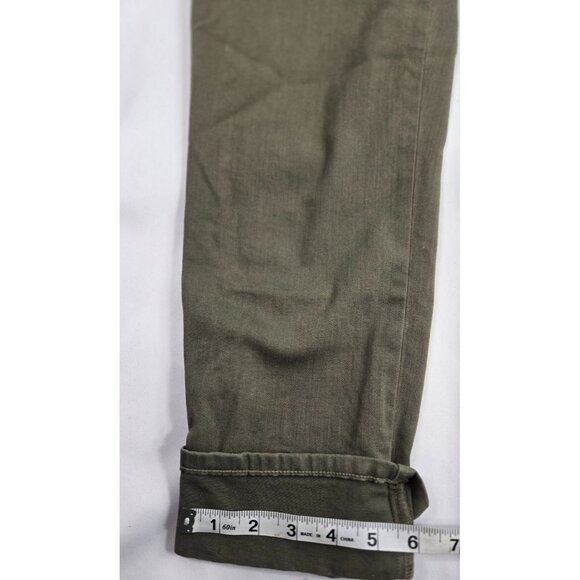 NYDJ Dayla Wide Cuff Capri Jeans Size 4 Olive Green Lift Tuck Technology Denim - Picture 7 of 10